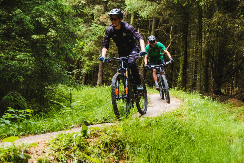 Cycling in the woods